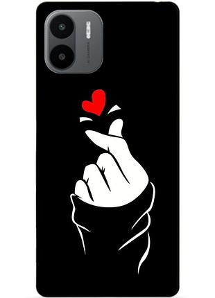 Силиконовый бампер чехол для xiaomi redmi a1/a2 с рисунком знак любви