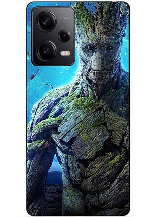 Силиконовый чехол бампер для xiaomi redmi note 12 pro 5g с рисунком грут groot стражи галактики