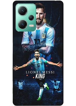Силиконовый чехол бампер для xiaomi redmi note 12 5g с рисунком messi аргентина месси