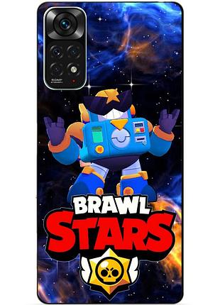 Силиконовый чехол бампер для xiaomi redmi note 11s / note 11 с героем космический бравл вольт