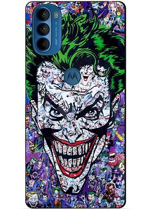 Силиконовый чехол бампер для motorola moto g31 с рисунком джокер joker