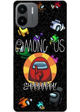 Силиконовый чехол бампер для xiaomi redmi a2 / a1 с рисунком among us амонг ас