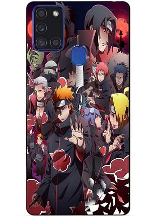 Силиконовый бампер чехол для samsung a21s с рисунком наруто аниме