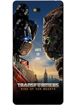 Силіконовий чохол бампер для tecno pova 5 з малюнком звіробої трансформери transformers