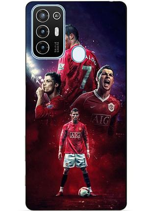 Силіконовий бампер чохол для zte blade a52 з малюнком ronaldo mu