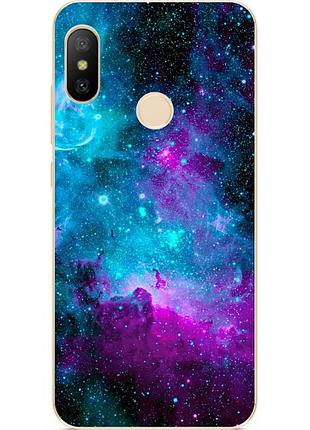 Силіконовий чохол бампер для xiaomi mi a2 з малюнком галактика