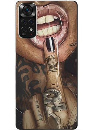 Силиконовый чехол бампер для xiaomi redmi note 11s / note 11 с рисунком swag