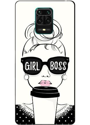 Чехол силиконовый бампер для xiaomi redmi note 9s с рисунком girl boss