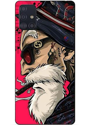 Чехол силиконовый бампер для samsung a71 с рисунком дед хипстер