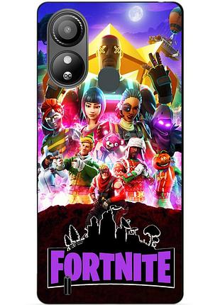 Силиконовый чехол бампер для zte blade l220 с рисунком fortnite фортнайт