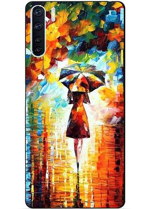 Силіконовий бампер чохол для oppo a91 з малюнком прогулянка