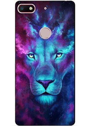 Силиконовый чехол бампер для zte nubia v18 с рисунком космический лев