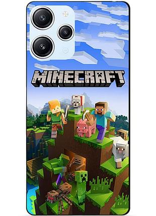 Силіконовий бампер чохол для xiaomi redmi 12 з малюнком minecraft майнкрафт