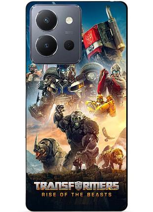 Силиконовый чехол бампер для vivo y36 с картинкой звероботы трансформеры transformers