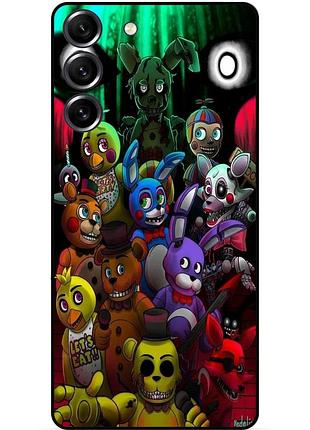 Силиконовый бампер чехол для samsung s23 с рисунком freddy фредди аниматроники