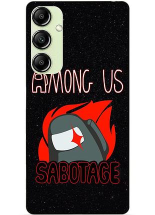 Чехол силиконовый бампер для samsung m52 с рисунком among us амонг ас саботаж