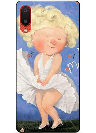 Силіконовий бампер чохол для samsung a02 galaxy a022 з малюнком мерлін монро