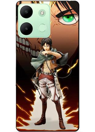 Силіконовий чохол бампер для infinix smart 7 hd з малюнком атака титанів attack on titan