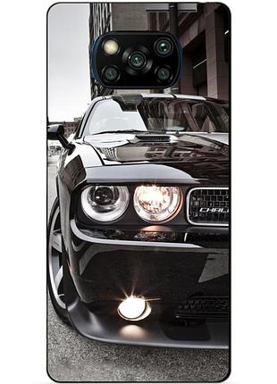 Силиконовый бампер чехол для xiaomi poco x3 с рисунком dodge