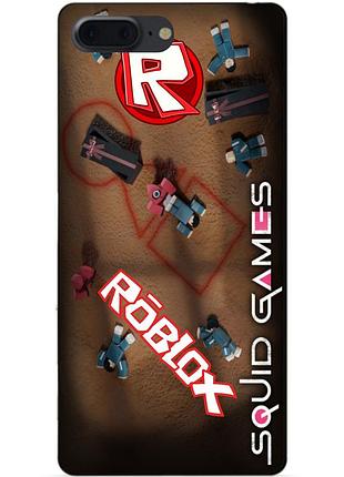 Силіконовий чохол бампер для iphone 7 plus з малюнком roblox гра в кальмара роблокс