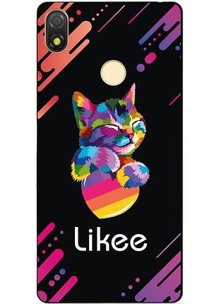 Силиконовый бампер чехол для tecno pop 3 с рисунком likee