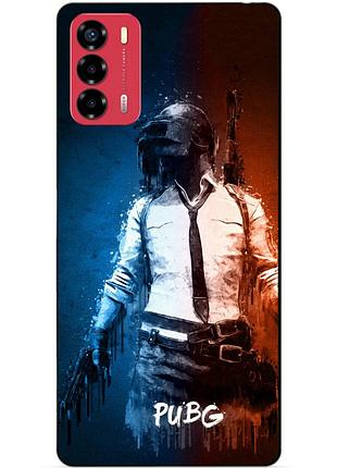Силиконовый бампер чехол для zte blade v40 vita с рисунком pubg