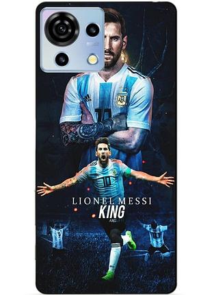 Чехол силиконовый бампер для zte blade v50 vita с рисунком messi аргентина месси