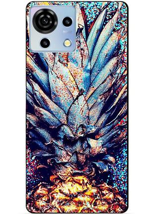 Чехол силиконовый бампер для zte blade v50 vita с рисунком ананас