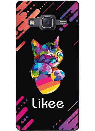 Силиконовый бампер чехол для samsung j7 2015 galaxy j700 рисунком likee