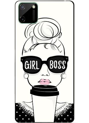 Силиконовый чехол бампер для realme c11 с рисунком girl boss