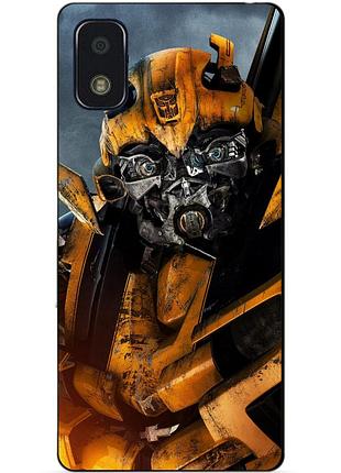 Силиконовый чехол бампер для zte blade l210 с рисунком бамблби bumblebee трансформеры