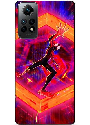 Силиконовый бампер чехол для xiaomi redmi note 12 pro с картинкой spider man человек паук