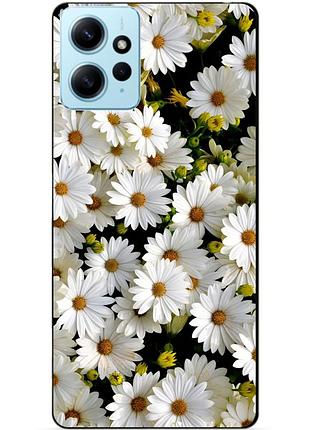 Силіконовий бампер чохол для xiaomi redmi note 12 з малюнком ромашки