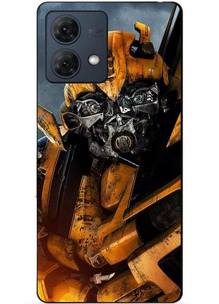 Силиконовый чехол бампер для motorola moto g84 с рисунком бамблби bumblebee трансформеры