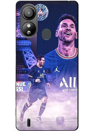 Силіконовий чохол бампер для zte blade l220 з малюнком messi psg мессі