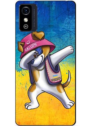 Силиконовый бампер чехол для zte blade l9 с рисунком пес патрон калуш