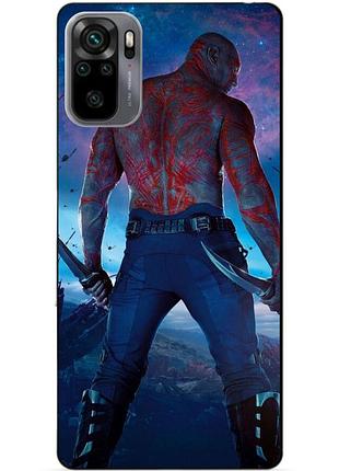 Силіконовий бампер чохол для xiaomi redmi note 10 / note 10s дракс пристражі галактики drax