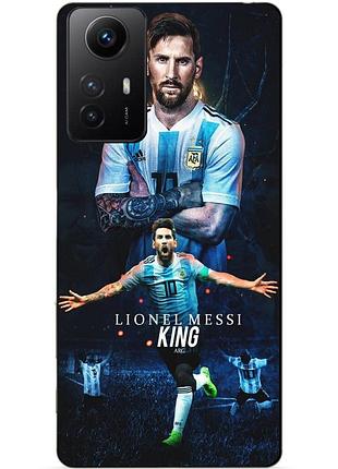 Силиконовый бампер чехол для xiaomi redmi note 12s с рисунком messi аргентина месси