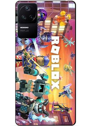 Силіконовий бампер чохол для xiaomi poco f4 з картинкою роблокс