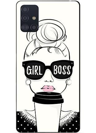 Силіконовий чохол бампер для samsung a71 з малюнком girl boss