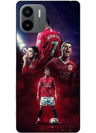 Силиконовый бампер чехол для xiaomi redmi a1/a2 с рисунком ronaldo mu