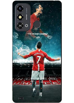 Силиконовый чехол бампер для zte blade a53 с рисунком роналдо мю ronaldo