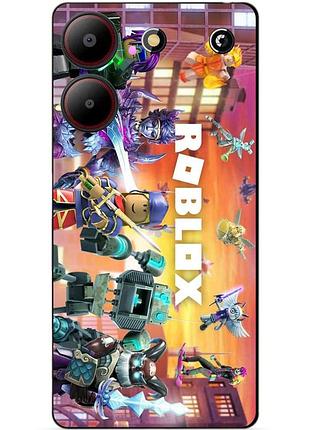 Чехол силиконовый бампер для zte blade a54 с картинкой роблокс roblox