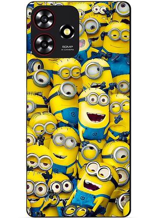Силіконовий чохол бампер для zte blade a73 з малюнком міньйони minion