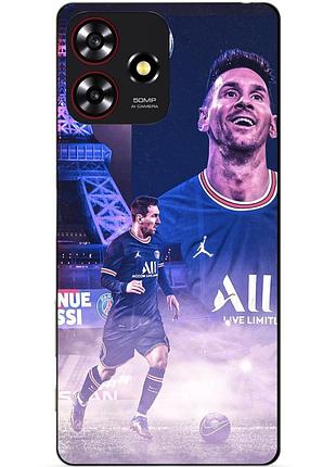 Силіконовий чохол бампер для zte blade a73 з малюнком messi psg мессі