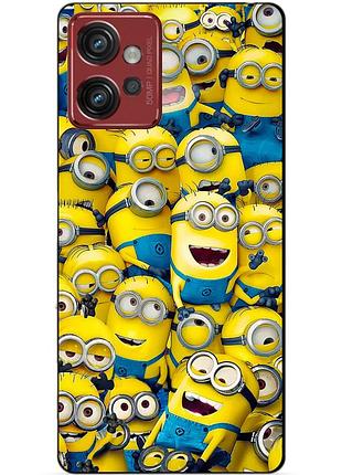 Силіконовий чохол бампер для motorola moto g32 з малюнком міньйони minion