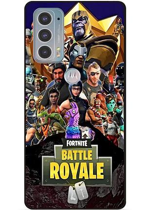 Силіконовий чохол бампер для motorola edge 20 з малюнком фортнайт fortnite