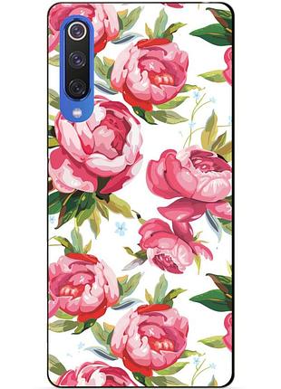 Чохол силіконовий для xiaomi mi 9 se з малюнком півонії