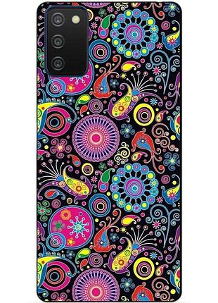 Силіконовий бампер чохол для samsung a03s з малюнком візерунки