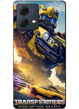Силиконовый чехол бампер для motorola moto g84 с рисунком bumblebee бамблби трансформеры